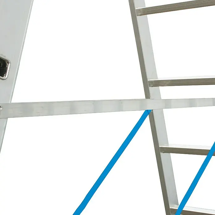 Krause Stabilo Sprossen-Mehrzweckleiter +S - Arbeitshöhe: 5,95 m, Anzahl Tritte: 3 x 8 Sprossen, Aluminium - Detailaufnahme