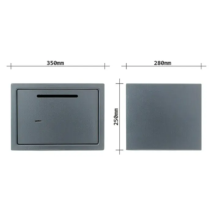 Rottner Einwurftresor LE-SLOT - L x B x H: 28 x 35 x 25 cm, Doppelbartschloss