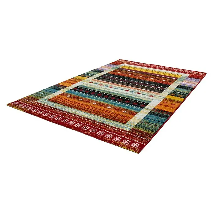 Kayoom Kurzflorteppich Trinidad III - Multi, 150 x 80 cm, 100 % Polypropylen - Linke Seitenansicht
