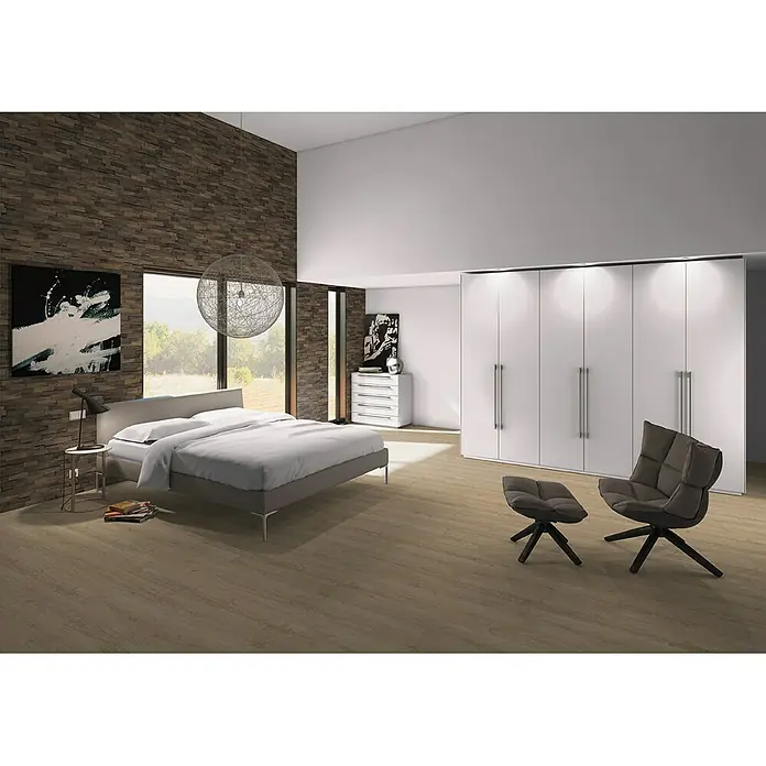 Indo Houten paneel Indo 3D Wall Charred - Teak, 500 x 200 x 10 mm, 10 panelen - Sfeeropname