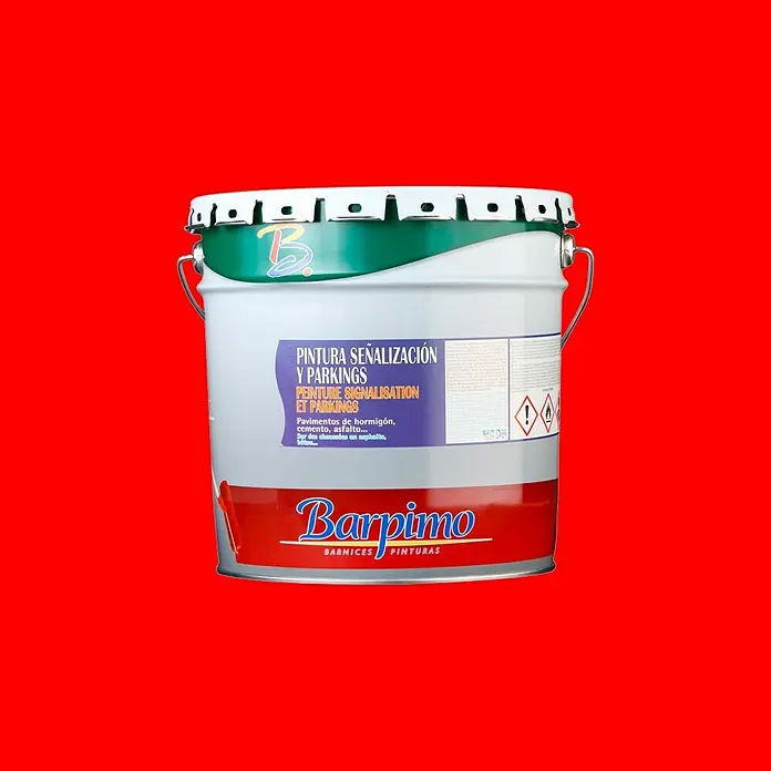 Barpimo Pintura de señalización y parkings - Rojo, 4 l, Mate