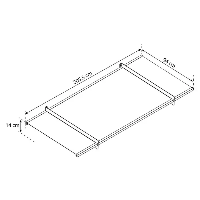 Solid Elements Nadstrešnica za vrata Louisa - 2.055 x 940 x 140 mm, Boja nosača: Antracit siva
