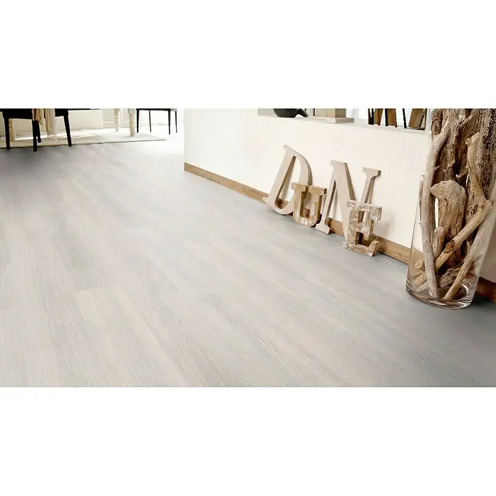 Tarkett Suelo de vinilo Starfloor click 30 Scandinave Wood White - 1,22 m x 18,3 cm x 4 mm, Efecto madera