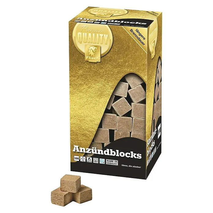 Flash Gold Anzündwürfel - 100 Stk. - Vorderansicht