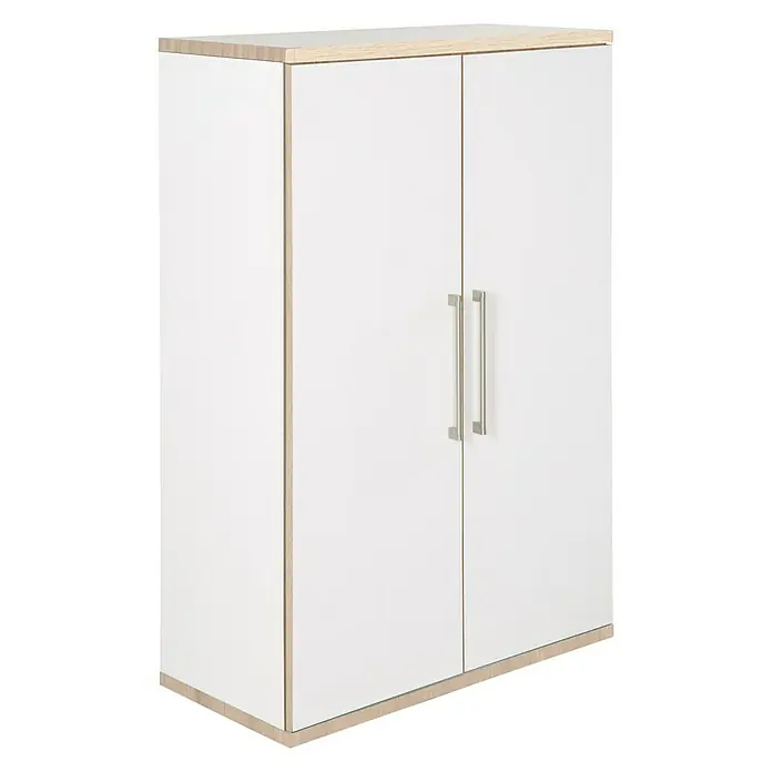 Phönix Chicago Regal - L x B x H: 40 x 80 x 119 cm, Weiß/Eiche Sand, Traglast: 5 kg/Boden - Anwendungsbeispiel
