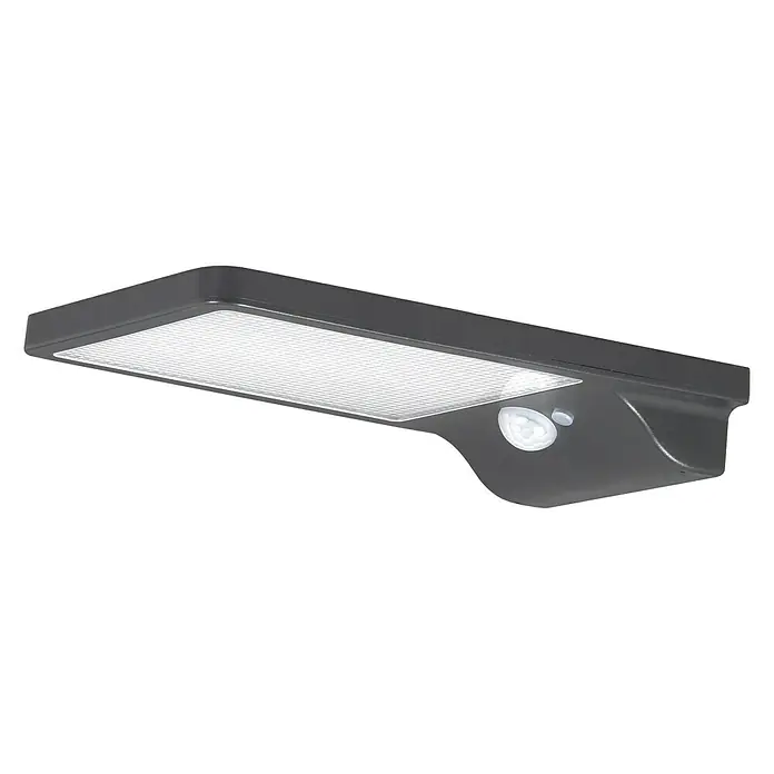 Arte confort Aplique solar LED para exterior Naire - Detector de movimiento, 3,5 W, Color de luz: Blanco frío, Negro