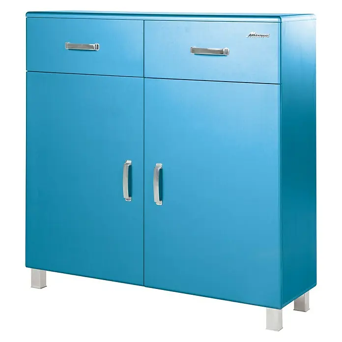 Phönix Miami Schuhschrank - L x B x H: 37 x 110 x 111 cm, Blau, Anzahl Fächer: 2 Stk. - Linke Seitenansicht