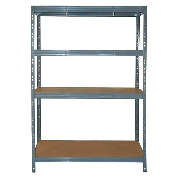 Metallregal - L x B x H: 45 x 150 x 180 cm, Traglast: 250 kg/Boden, Anzahl Böden: 4 Stk., Stecken, Grau