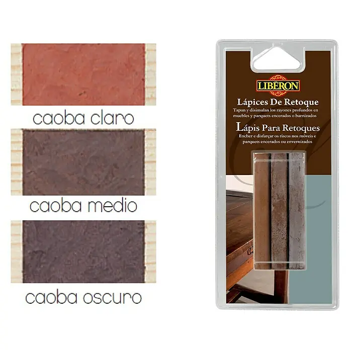 Libéron Lápiz para retoque - Caoba, 3 uds.