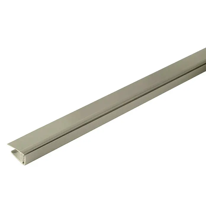 Grosfillex Perfil de terminación gris - Gris, 2,6 m x 11 mm x 20 mm