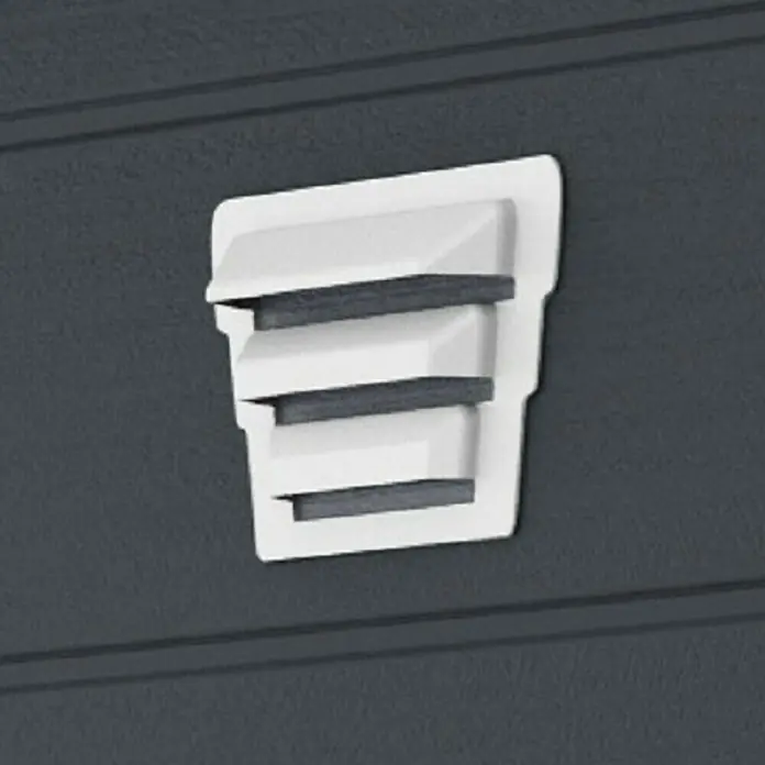 Keter Caseta para jardín Manor Pent 6x6 - Plástico, Antracita/Blanco - Primer plano