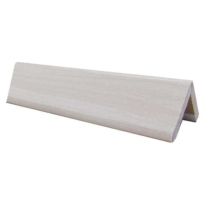 Perfil de acabado angular Blanco Ceniza - 2,6 m x 3 cm x 3 cm, MDF