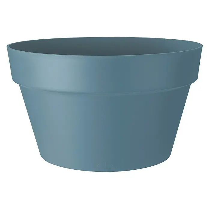 Elho Loft Urban Plantenschaal, rond - Buitenmaat (Ø x h): 35 x 20,2 cm, Kunststof, Vintage blauw