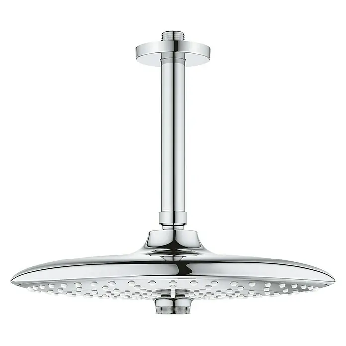 Grohe Euphoria Kopfbrausen-Set - Durchmesser: 26 cm, 17 l/min bei 3 bar, Deckenmontage, Chrom - Vorderansicht