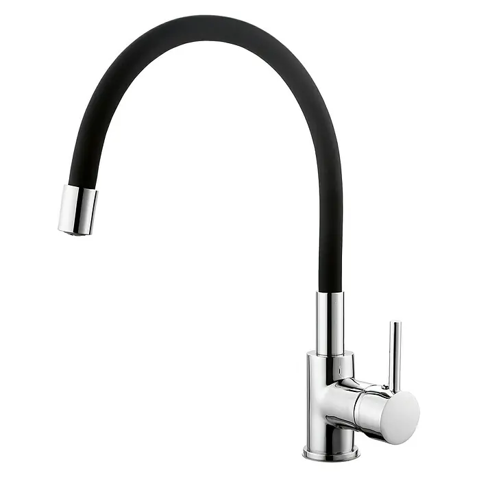Cosmobath Grifo de cocina Whitby - Negro, Caño alto