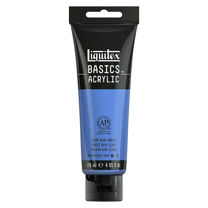 Liquitex Basics Acrylfarbe - Farbe: Blauviolett hell, 118 ml, Tube - Vorderansicht
