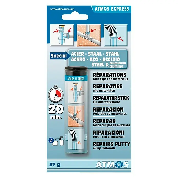 Atmos Masilla para reparación especial acero - 57 g