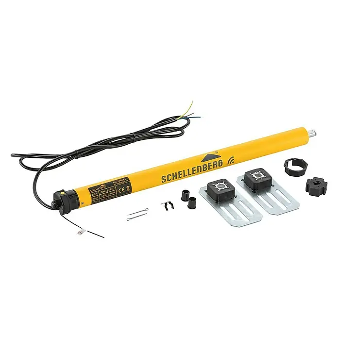 Schellenberg Funk-Rohrmotor Premium 10 Mini - Max. Rollladenfläche: 6 m² bei Kunststoffrollläden, Einbaulänge: 570 mm, Zugkraft: 25 kg