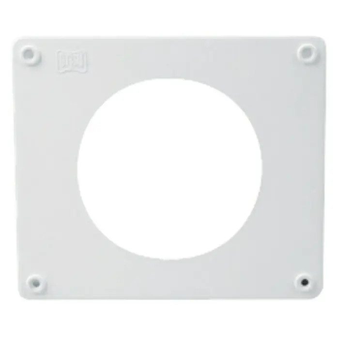 Placa final pared redondo Tubpla - 150 mm, Blanco