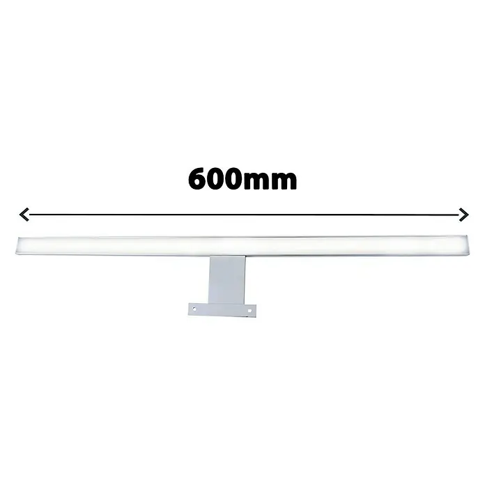 Briloner Aplique LED para espejo - 8 W, Plateado, L x An x Al: 60 x 10,3 x 3,6 cm