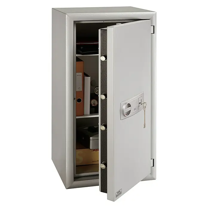 Burg-Wächter Diplomat Sicherheitsschrank MTD 780 K - L x B x H: 462 x 500 x 985 mm, Silber, Art Schloss: Doppelbart-Hochsicherheitsschloss - Vorderansicht