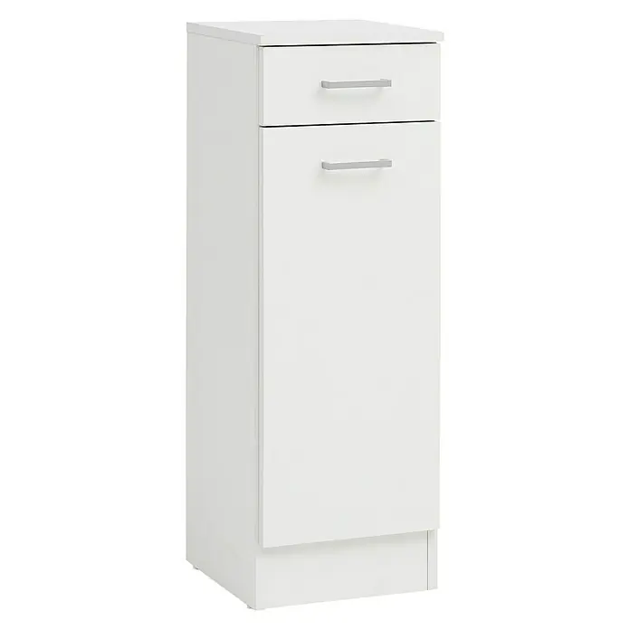 Schildmeyer Lorenz Unterschrank - 30 x 32 x 92 cm, Perlweiß - Linke Seitenansicht
