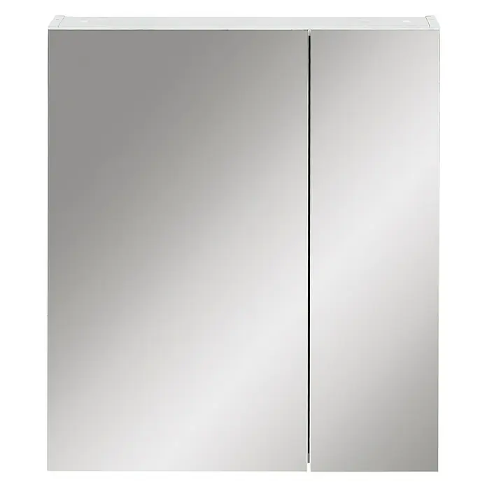 Schildmeyer Lorenz Spiegelschrank - B x H: 60 x 70,7 cm, Ohne Beleuchtung, Spanplatte, Weiß - Vorderansicht