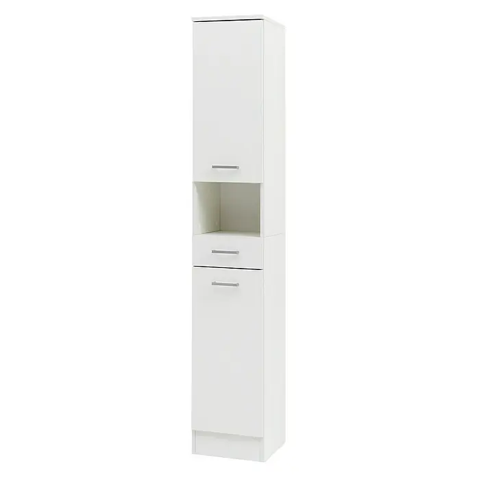 Schildmeyer Lorenz Hochschrank - 30 x 32 x 182 cm, Perlweiß - Rechte Seitenansicht
