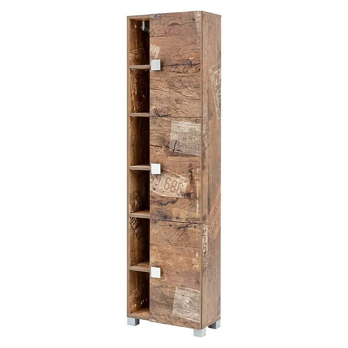 Schildmeyer Edia Hochschrank - 45 x 23 x 168 cm, Panamaeiche - Rechte Seitenansicht