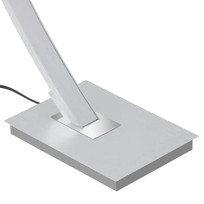Brilo Lámpara de pie LED - 18 W, Altura: 1,65 m, Plateado, Blanco cálido