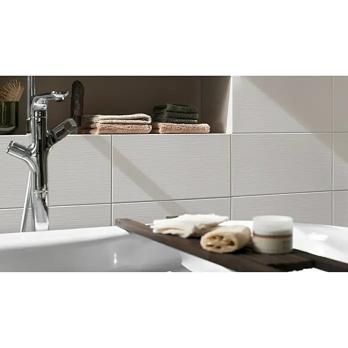 Wandfliese Wood Creme - 30 x 60 cm, Weiß, Matt - Anwendungsbeispiel