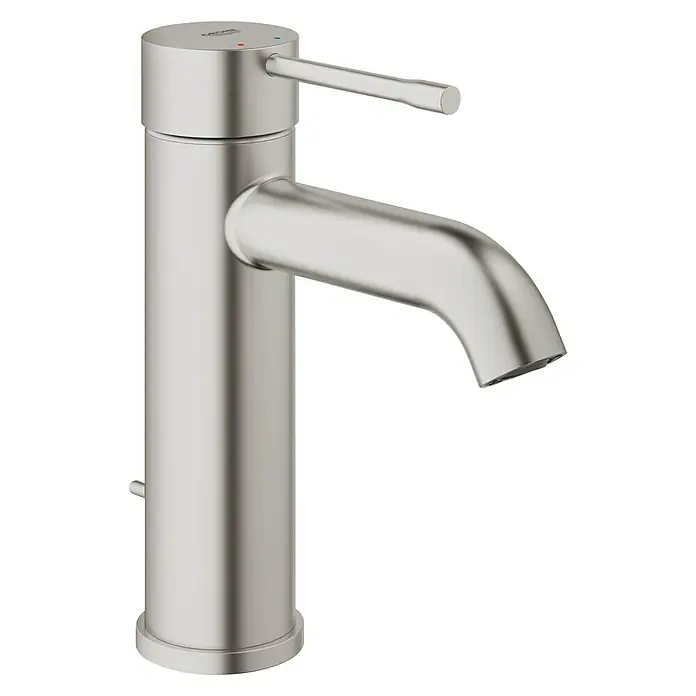 Grohe Essence New Waschtischarmatur S-Size - Supersteel - Rechte Seitenansicht