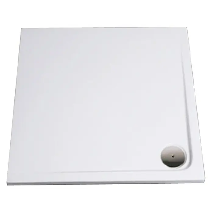 GEO Duschwanne Superflach - L x B: 80 x 80 cm, Weiß, Kunststoff