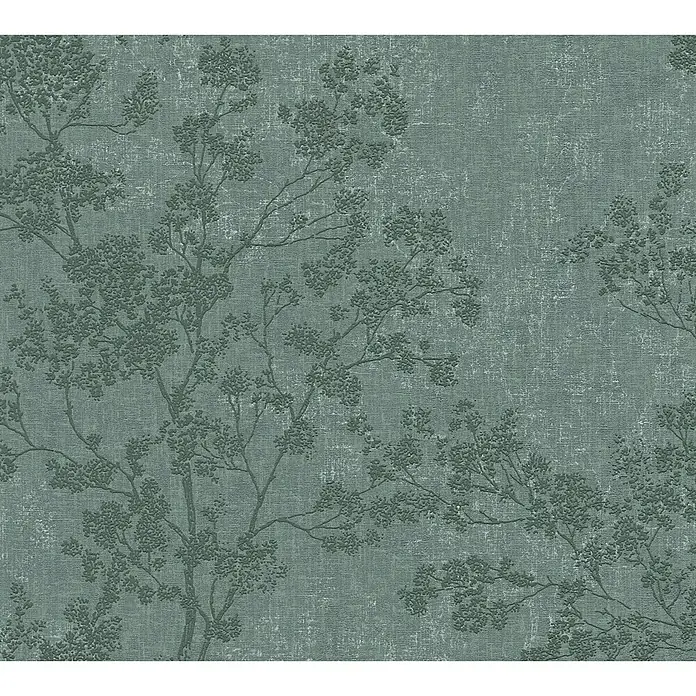 AS Creation New Walls Vliestapete Bäume - Dunkelgrün, Floral, 10,05 x 0,53 m - Detailaufnahme