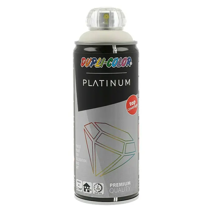 Dupli-Color Platinum Buntlack-Spray platinum RAL 9001 - Cremeweiß, 400 ml, Seidenmatt - Vorderansicht