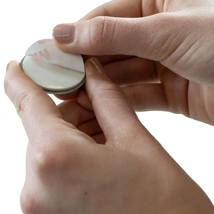 Mini-Rauchmelder-Befestigung - Durchmesser: 5 cm, Kleben - Anwendungsbeispiel