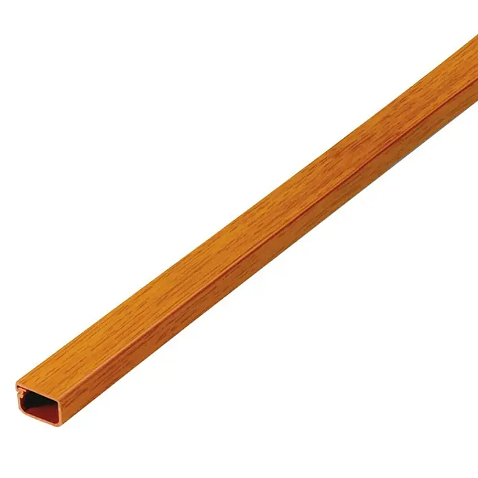 Inofix Canaleta para cables adhesiva con tapa bisagra - L x An x Al: 200 x 1,2 x 0,7 cm, Cerezo