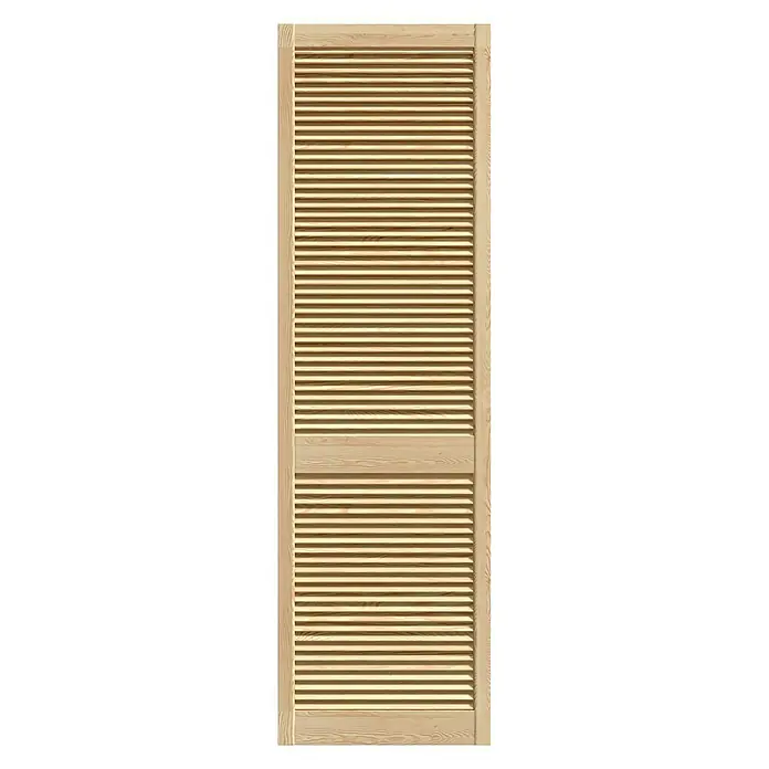 Lamellentür - B x H: 594 x 1.985 mm, Art Lamellen: Offen, Natur - Vorderansicht