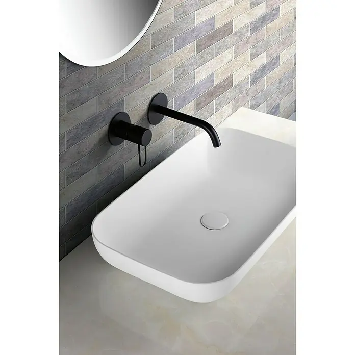 Imex Milos Grifo de lavabo empotrado - Negro, Mate