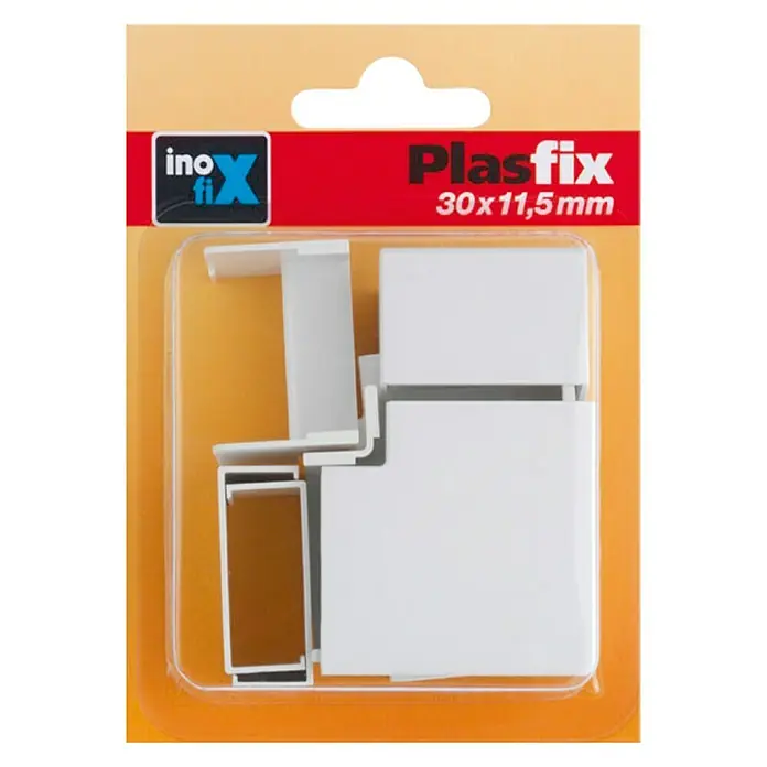 Inofix Plasfix Kit de accesorios para canaleta - Blanco, An x Al: 3 x 1,15 cm, 7 ud.