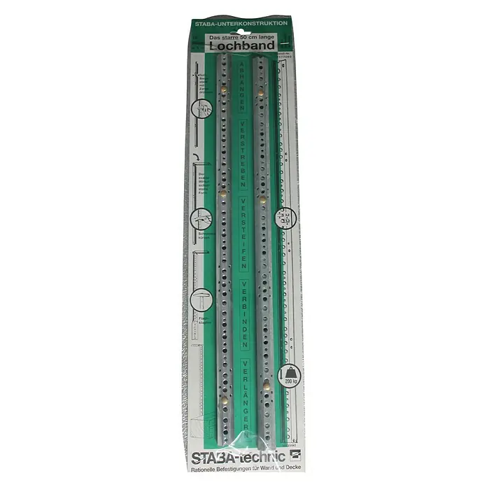 Soporte perforado rígido - 10 uds. x 50 cm - Vista frontal