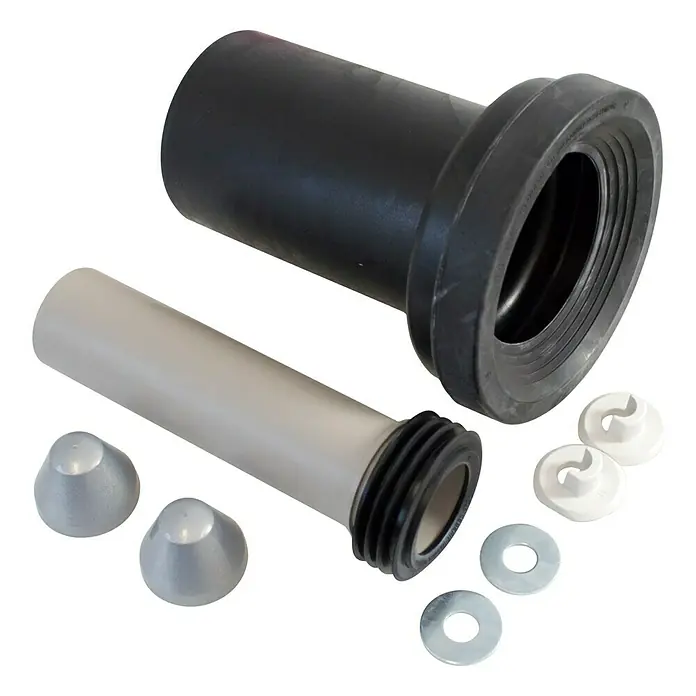 Geberit Anschlussgarnitur 90 - Durchmesser: 90 mm, Schwarz - Vorderansicht