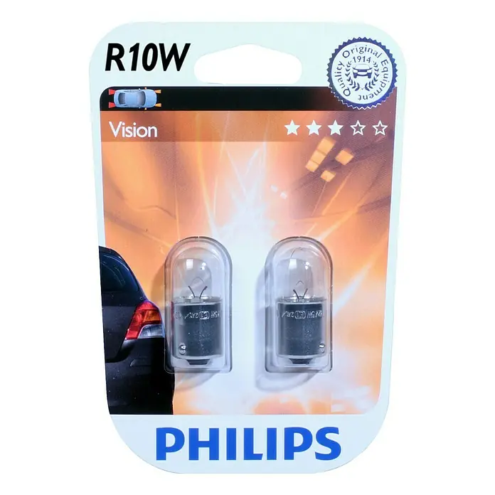 Philips Vision Signaal- en binnenverlichting R10W - R10W, 2 st. - Vooraanzicht