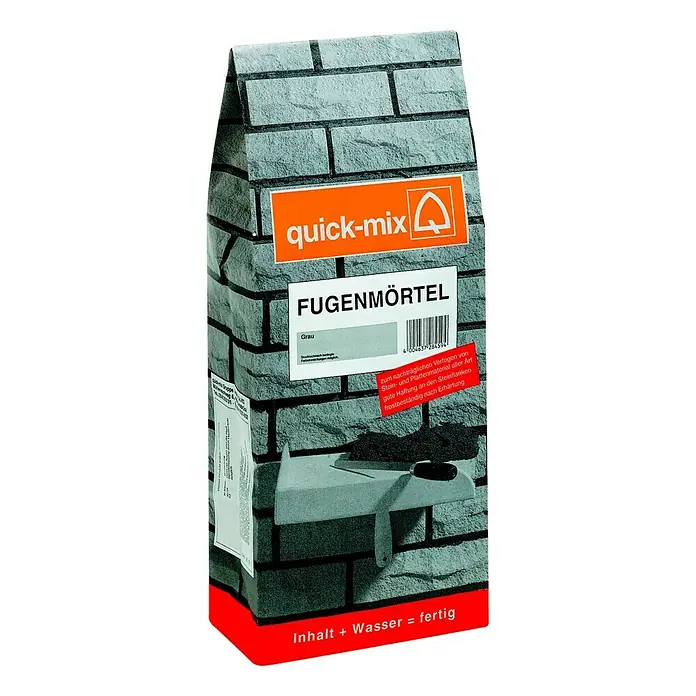 Quick-Mix Fugenmörtel FM - Grau, 10 kg - Vorderansicht