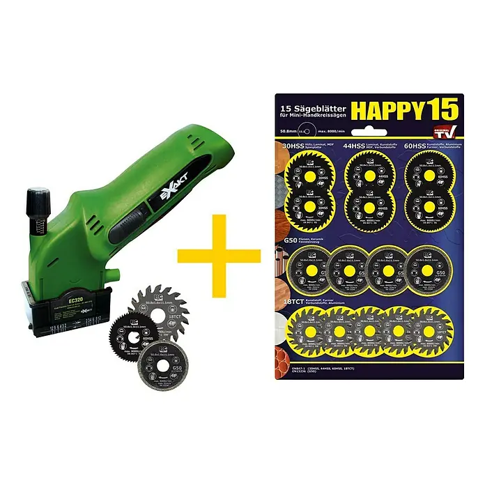 Exakt Mini-Handkreissäge - 350 W, 4.000 U/min, Schnitttiefe: 1 mm - 12 mm - Linke Seitenansicht