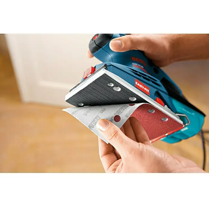 Bosch Professional Lijadora orbital GSS 23 AE - 190 W, Número de oscilaciones: 14.000 r.p.m. - 24.000 r.p.m., Plato de lijado: 92 x 182 mm