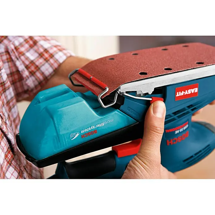 Bosch Professional Lijadora orbital GSS 23 AE - 190 W, Número de oscilaciones: 14.000 r.p.m. - 24.000 r.p.m., Plato de lijado: 92 x 182 mm