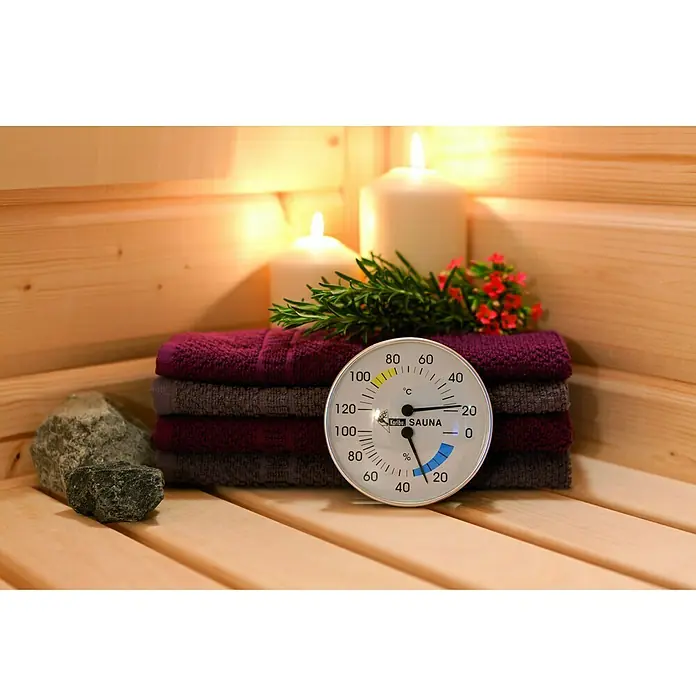 Karibu Klimamesser Classic - Temperaturbereich Thermometer: 0 °C bis +120 °C, Messbereich Hygrometer: 0 - 100 % r.F.