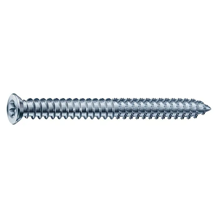 Spax Rahmenanker T-STAR plus - Ø x L: 7,5 x 100 mm, WIROX Oberfläche, 6 Stk., Vollgewinde - Vorderansicht