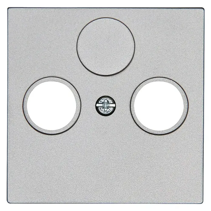 Voltomat Antennenabdeckung - Silber, 2-fach, Kunststoff, IP20 - Vorderansicht